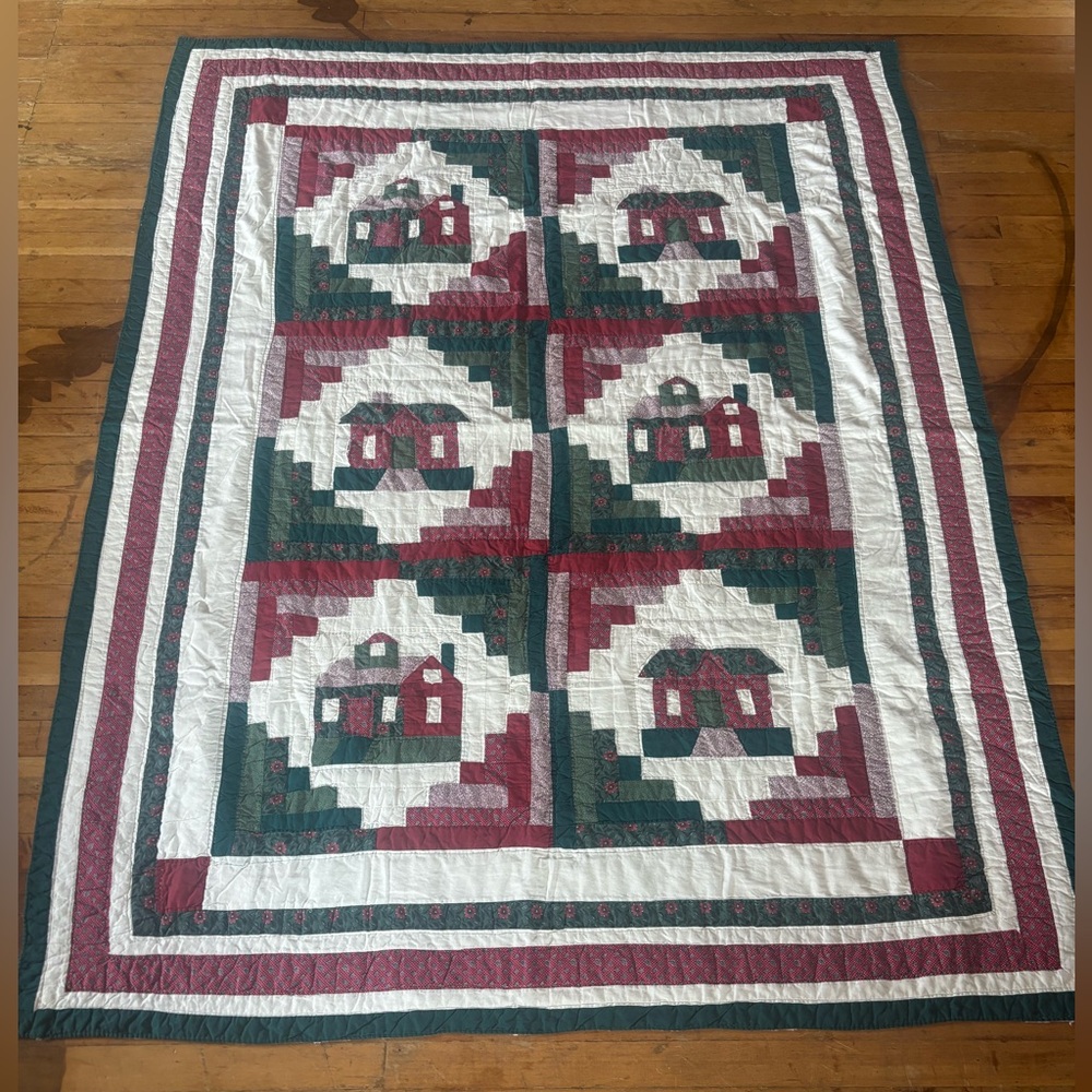 Handmade Log Cabin Quilt